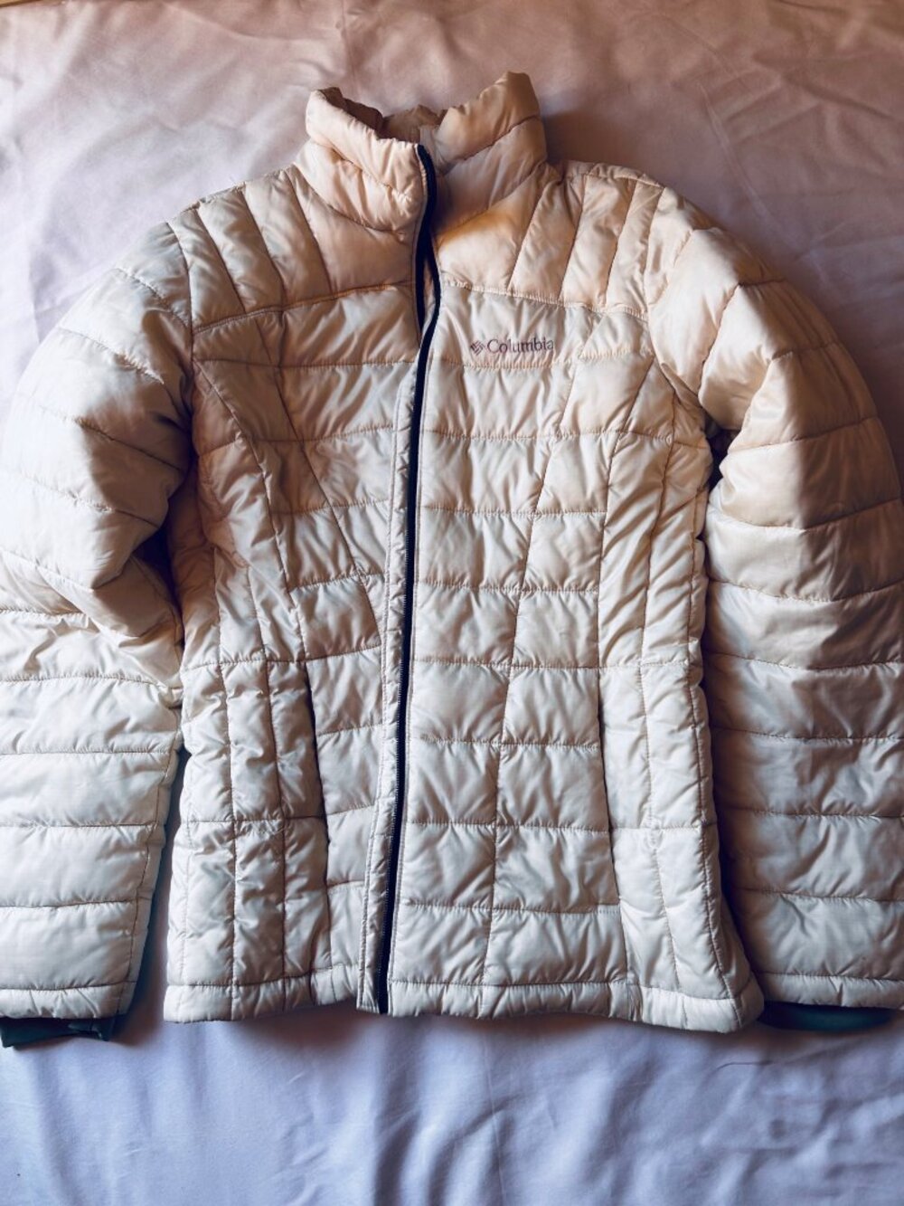 Columbia Women's Therma Coil Quilted Puffer Jacket Cream Hoodless